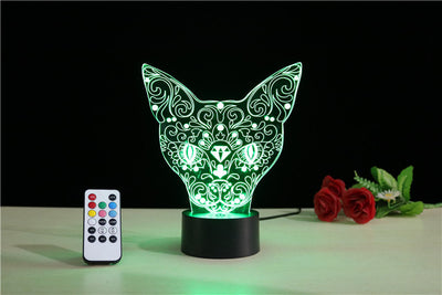 Lámpara Nocturna LED 3D Gato Multicolor con Cambio de Colores - Image 9