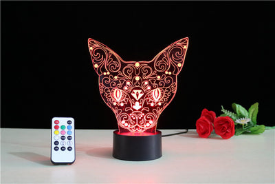 Lámpara Nocturna LED 3D Gato Multicolor con Cambio de Colores - Image 10