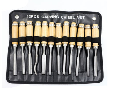 Juego de 12 Herramientas de Tallado en Madera - Cinceles Profesionales - Image 6