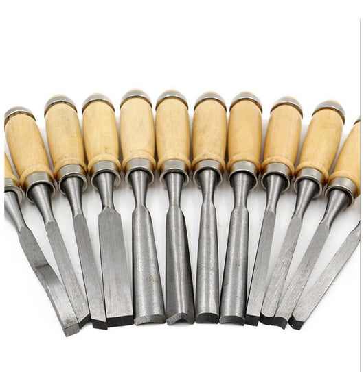 Juego de 12 Herramientas de Tallado en Madera - Cinceles Profesionales - Image 7