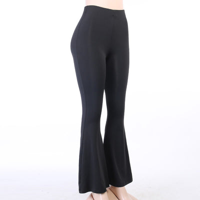 Pantalones Flare Negro de Talle Alto Ajustado Casual - Image 16