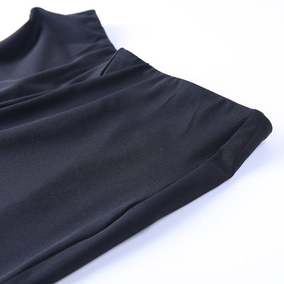 Pantalones Flare Negro de Talle Alto Ajustado Casual - Image 18