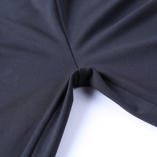 Pantalones Flare Negro de Talle Alto Ajustado Casual - Image 20