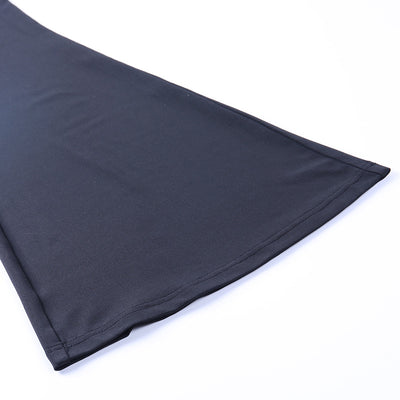 Pantalones Flare Negro de Talle Alto Ajustado Casual - Image 21