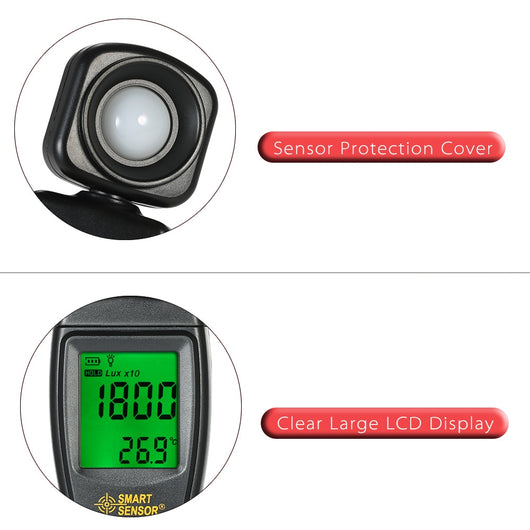 Medidor de Luz Digital SMART SENSOR AS803 - Luxómetro LCD de Precisión Profesional - Image 9