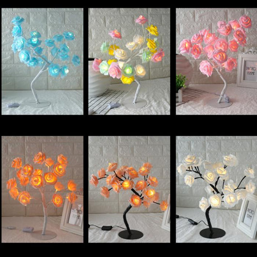 Luz LED Árbol Decorativo Pequeño Rosa - Image 9