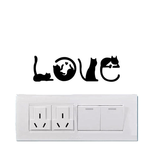 Calcomanía Automotriz Creativa: Los Gatos Deletrean AMOR - Image 11