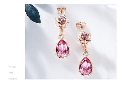Aretes de Rosa Europeos y Americanos - Diseño Minimalista y Elegante - Image 12