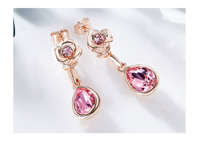 Aretes de Rosa Europeos y Americanos - Diseño Minimalista y Elegante - Image 13