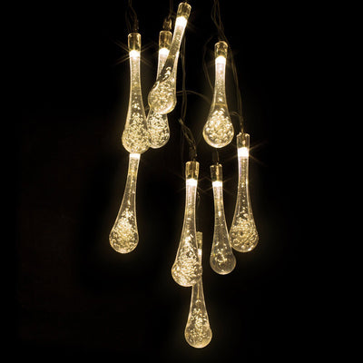 Guirnalda Solar de Luces LED Gotas de Agua Impermeable para Jardín y Fiestas - Image 19