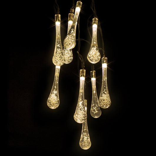 Guirnalda Solar de Luces LED Gotas de Agua Impermeable para Jardín y Fiestas - Image 19