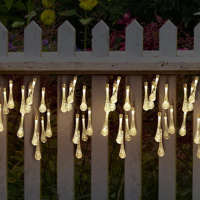 Guirnalda Solar de Luces LED Gotas de Agua Impermeable para Jardín y Fiestas - Image 20