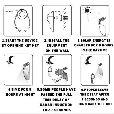 Lámpara Solar de Pared con Sensor de Movimiento LED - Image 11