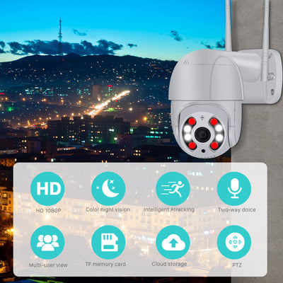 Cámara de Vigilancia WiFi Inteligente con Doble Iluminación y Almacenamiento en la Nube - Image 3
