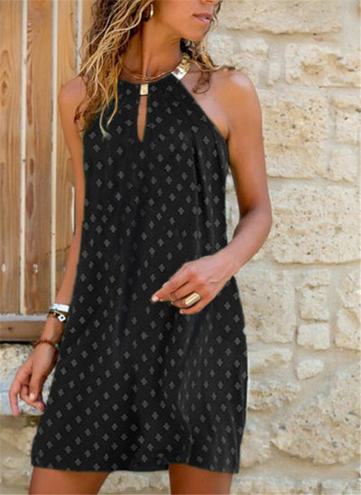 Vestido Halter Cuadros Metálico para Verano - Image 16