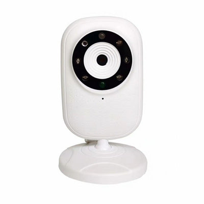 White 3.5-inch wireless baby monitor with a screen showing a smiling baby, featuring gray control buttons. - Image 14