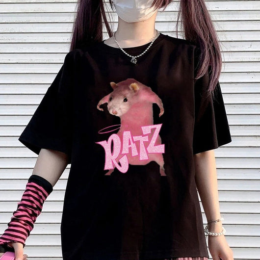 Playera Gótica Kawaii con Estampado - Manga Corta - Image 7
