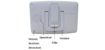 White 3.5-inch wireless baby monitor with a screen showing a smiling baby, featuring gray control buttons. - Image 19