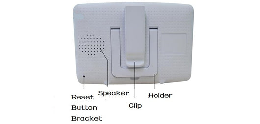 White 3.5-inch wireless baby monitor with a screen showing a smiling baby, featuring gray control buttons. - Image 19