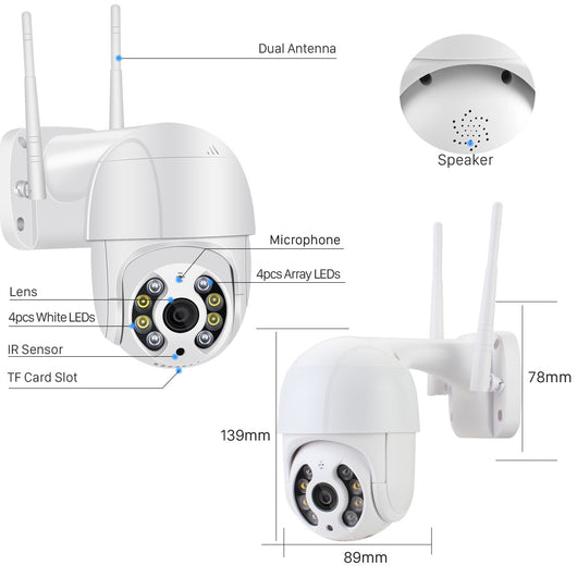Cámara de Vigilancia WiFi Inteligente con Doble Iluminación y Almacenamiento en la Nube - Image 15