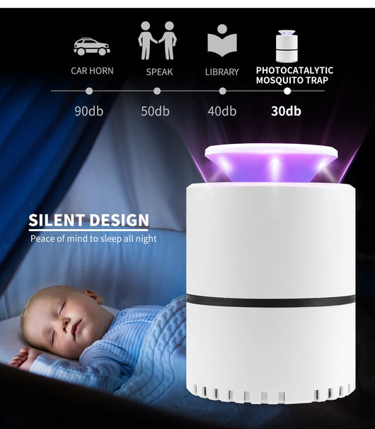 Lámpara Mata Mosquitos UV LED con Trampa Eléctrica - Repelente de Insectos - Image 15