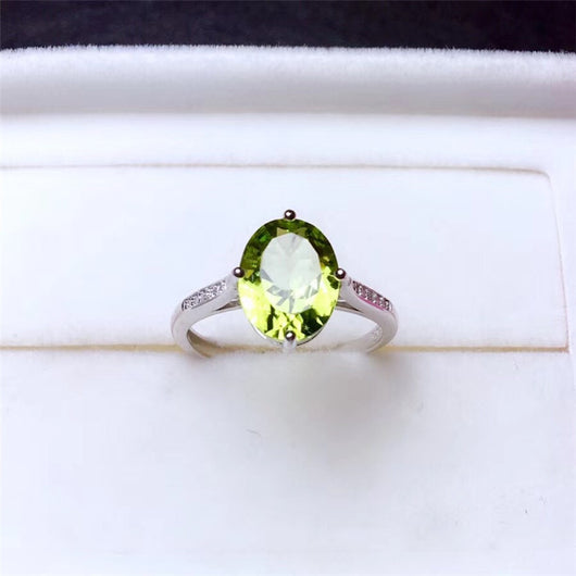 Anillo de Peridoto Natural en Plata 925 - Joya de Gemas Coloridas - Image 7