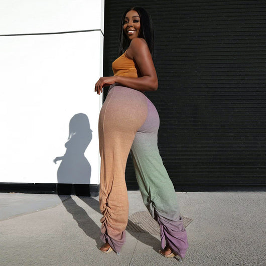 Pantalón Suelto de Cintura Alta para Mujer - Diseño Colorido y Versátil - Image 9