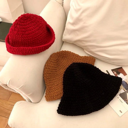 Gorro Tejido Grueso Artesanal Estilo Street para Mujer - Image 9