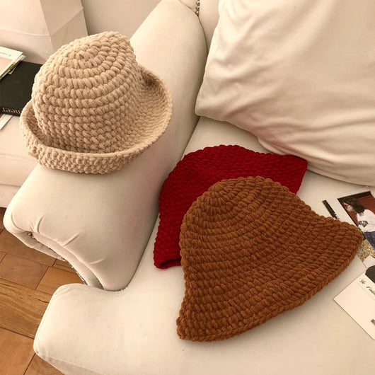 Gorro Tejido Grueso Artesanal Estilo Street para Mujer - Image 10