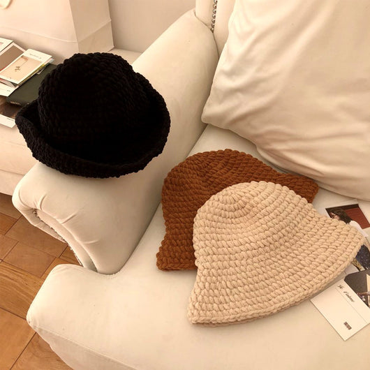 Gorro Tejido Grueso Artesanal Estilo Street para Mujer - Image 11