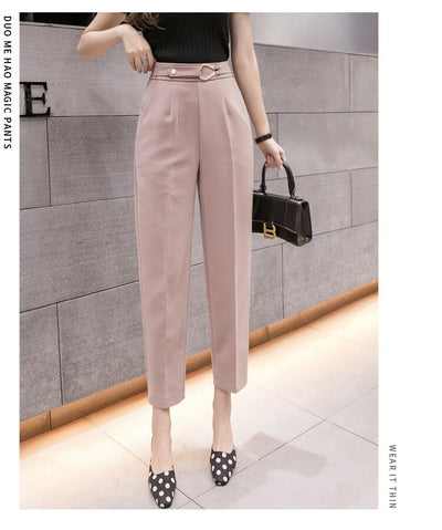 Pantalón Cropped Talle Alto Slim Fit Casual para Mujer - Primavera - Image 7