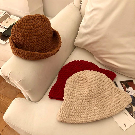 Gorro Tejido Grueso Artesanal Estilo Street para Mujer - Image 12