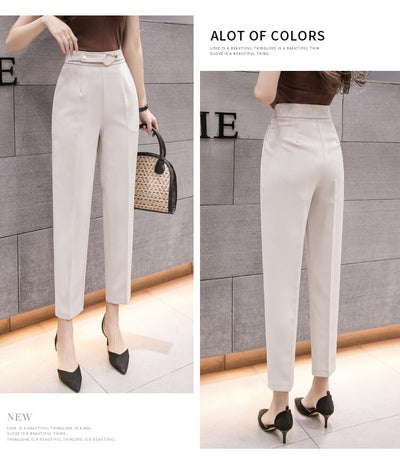 Pantalón Cropped Talle Alto Slim Fit Casual para Mujer - Primavera - Image 11