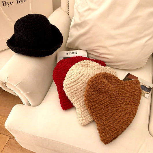 Gorro Tejido Grueso Artesanal Estilo Street para Mujer - Image 13