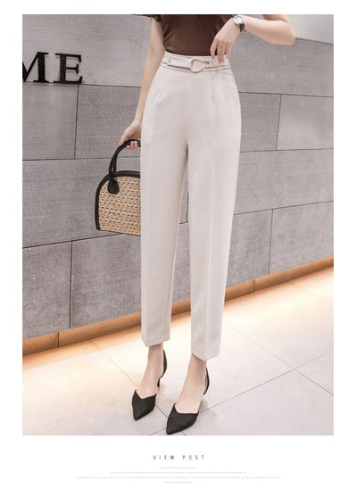 Pantalón Cropped Talle Alto Slim Fit Casual para Mujer - Primavera - Image 16