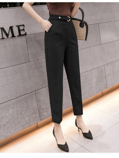 Pantalón Cropped Talle Alto Slim Fit Casual para Mujer - Primavera - Image 17