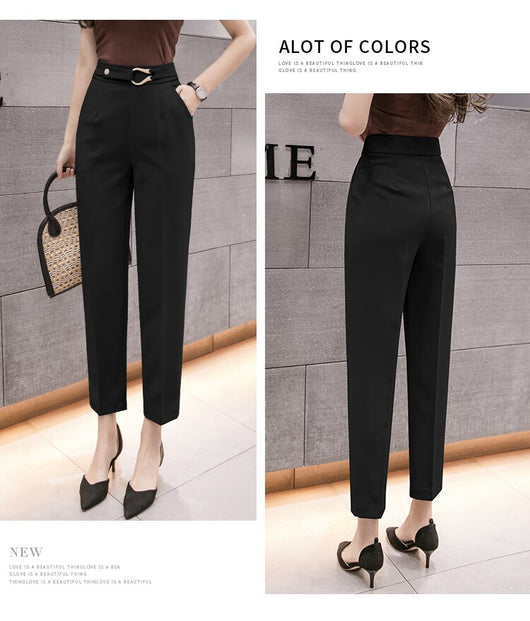Pantalón Cropped Talle Alto Slim Fit Casual para Mujer - Primavera - Image 18