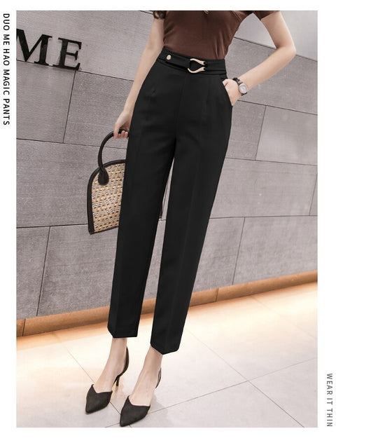 Pantalón Cropped Talle Alto Slim Fit Casual para Mujer - Primavera - Image 20