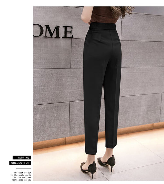 Pantalón Cropped Talle Alto Slim Fit Casual para Mujer - Primavera - Image 21