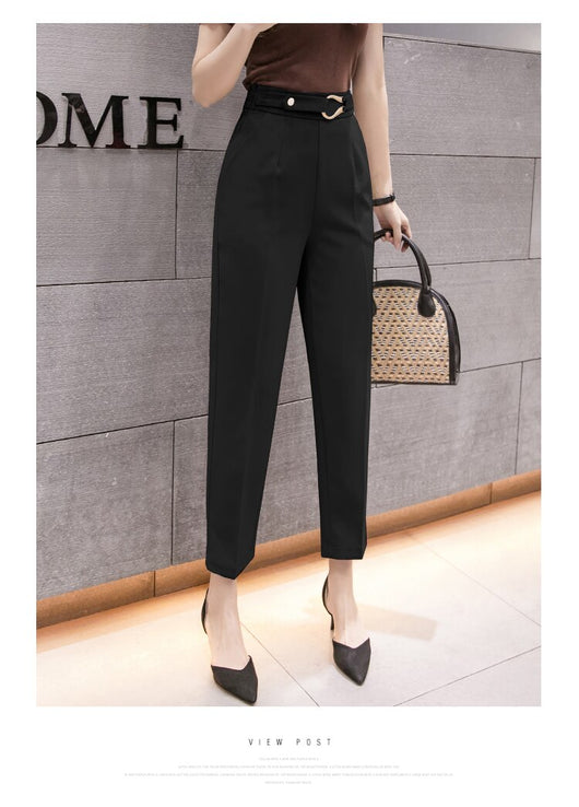Pantalón Cropped Talle Alto Slim Fit Casual para Mujer - Primavera - Image 22
