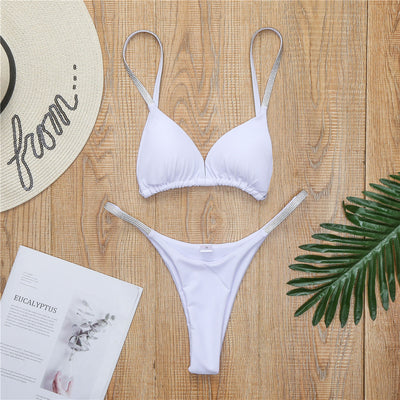 Bikini Triangular Diamantado Estilo Europeo Americano - Traje de Baño Dividido Elegante para Mujer - Image 17