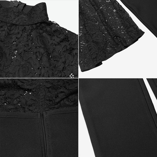 Jumpsuit Elegante con Mangas Acampanadas y Encaje Transparente - Image 24