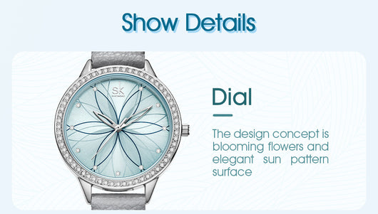 Reloj de Dama Cuarzo con Correa de Pétalos - Diseño Elegante Diciembre - Image 11