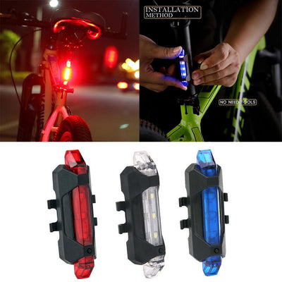 Kit de Luces LED para Bicicleta USB Recargables - Delantera y Trasera - Image 11
