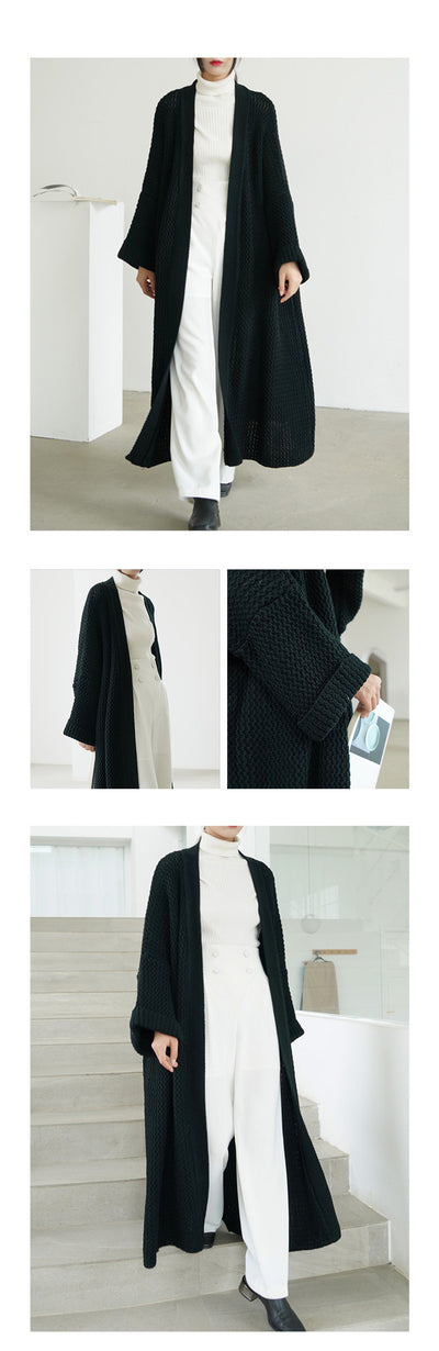 Cardigan Oversized de Punto Grueso Talla Grande - Image 14