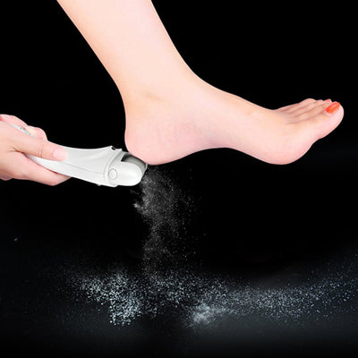 White PRITECH electric pedicure device with a grey roller and silver power button for smooth feet. - Image 9