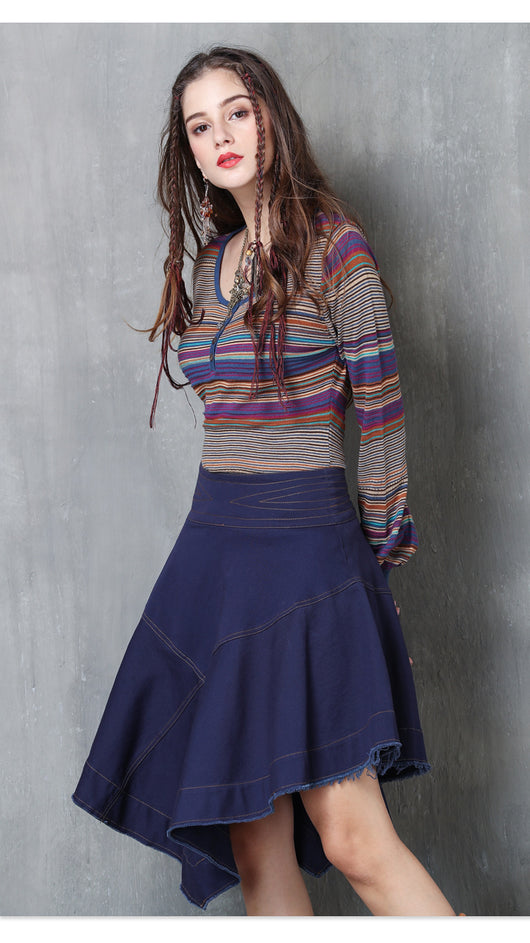 Blusa Retro de Algodón y Lino con Mangas Largas para Mujer - Image 6