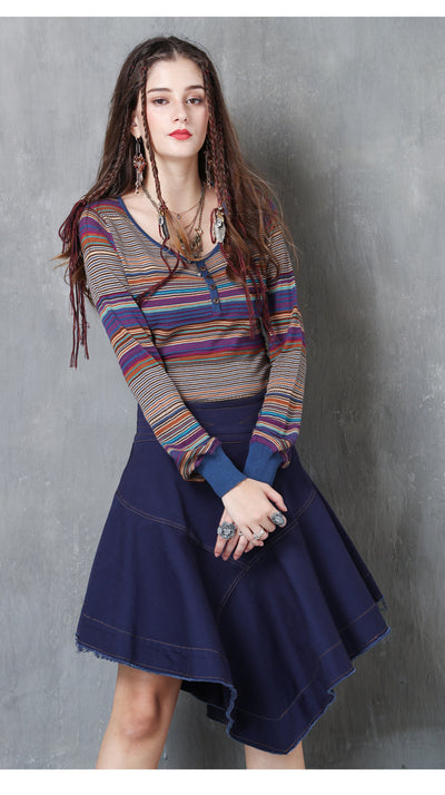 Blusa Retro de Algodón y Lino con Mangas Largas para Mujer - Image 7