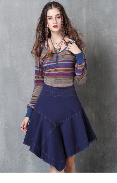 Blusa Retro de Algodón y Lino con Mangas Largas para Mujer - Image 9