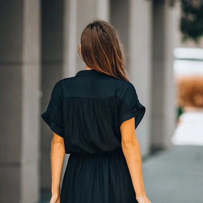 Vestido de Algodón Cómodo y Versátil - Diseño Minimalista y Fresco - Image 10
